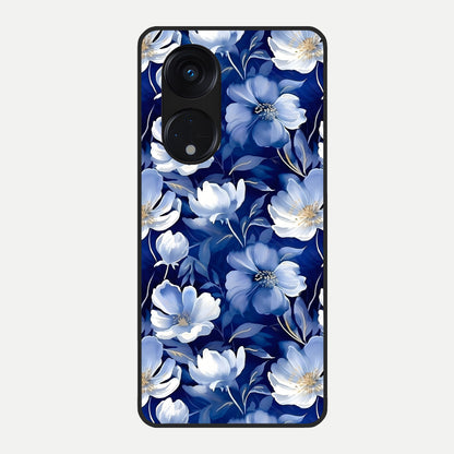  Cute Floral Patterns Glass Case For Oppo Reno 8T 5G back cover – full design glossy printed glass finish