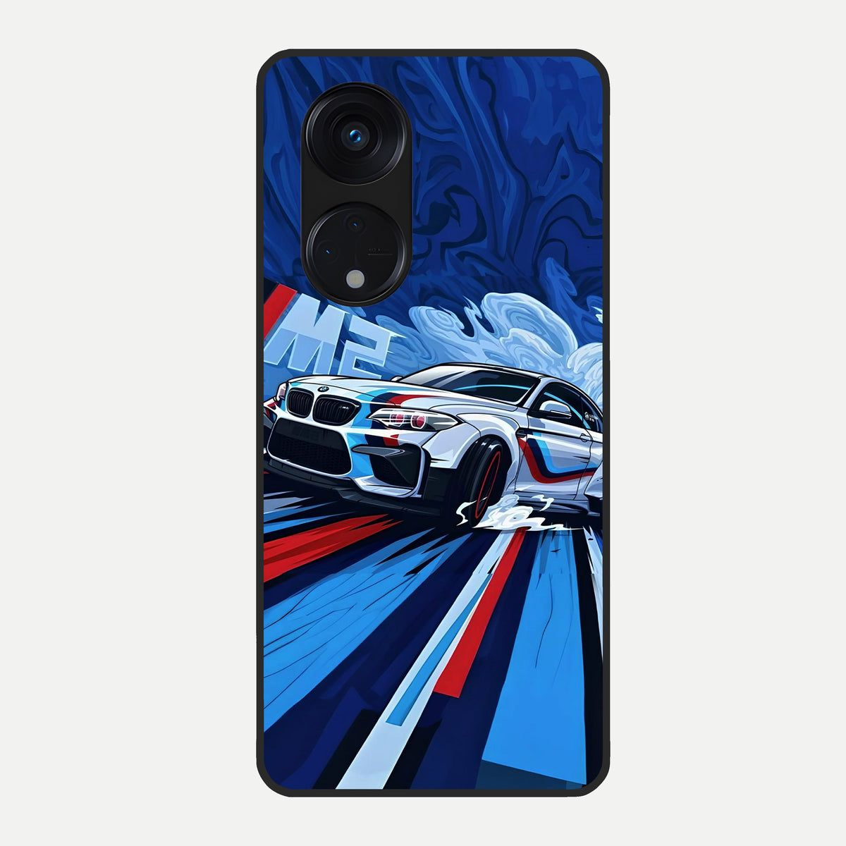  Drift Power Rush Glass Case For Oppo Reno 8T 5G back cover – full design glossy printed glass finish