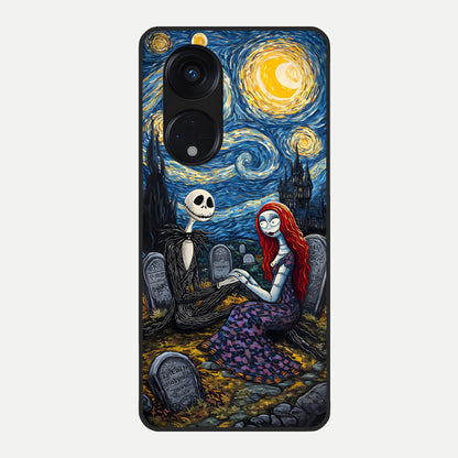  Eternal Night Love Glass Case For Oppo Reno 8T 5G back cover – full design glossy printed glass finish