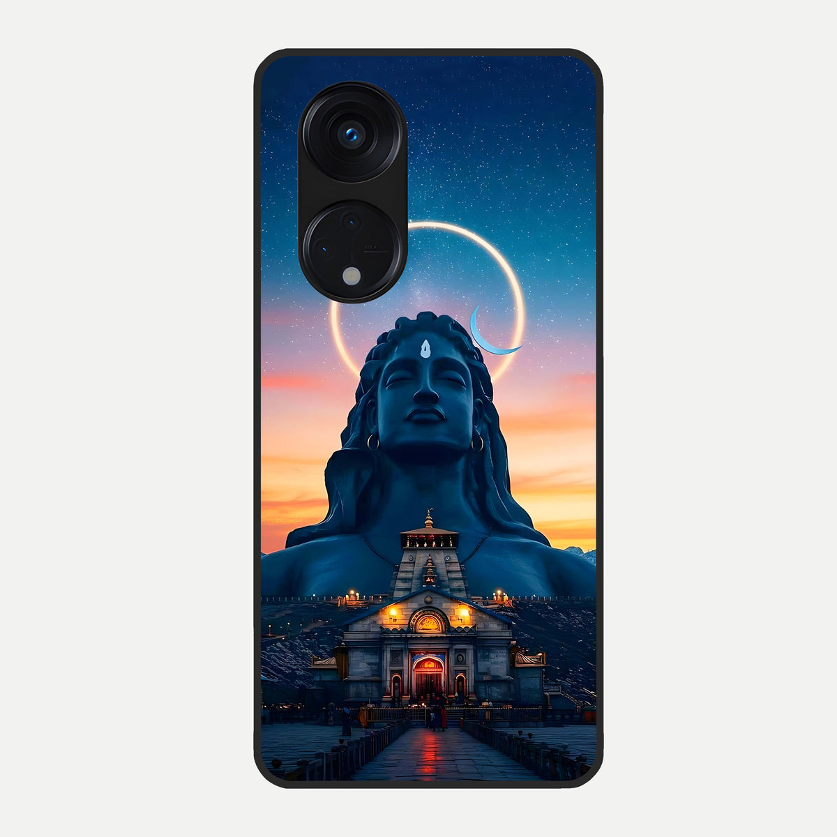  Eternal Shiva Aura Glass Case For Oppo Reno 8T 5G back cover – full design glossy printed glass finish
