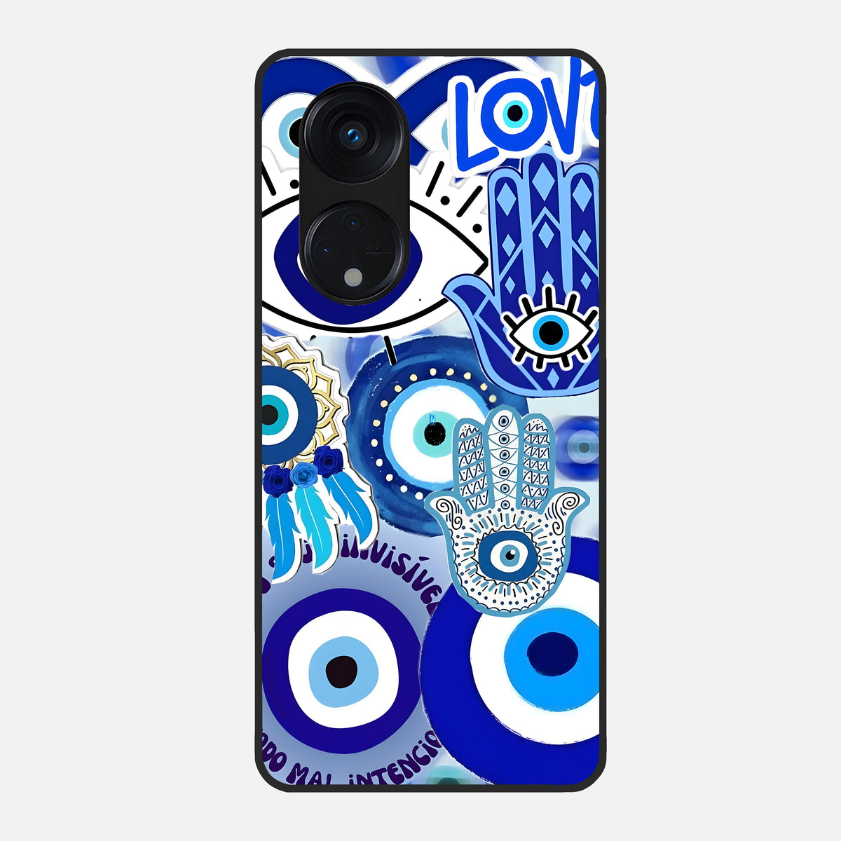  Evil Eyes Dream Glass Case For Oppo Reno 8T 5G back cover – full design glossy printed glass finish