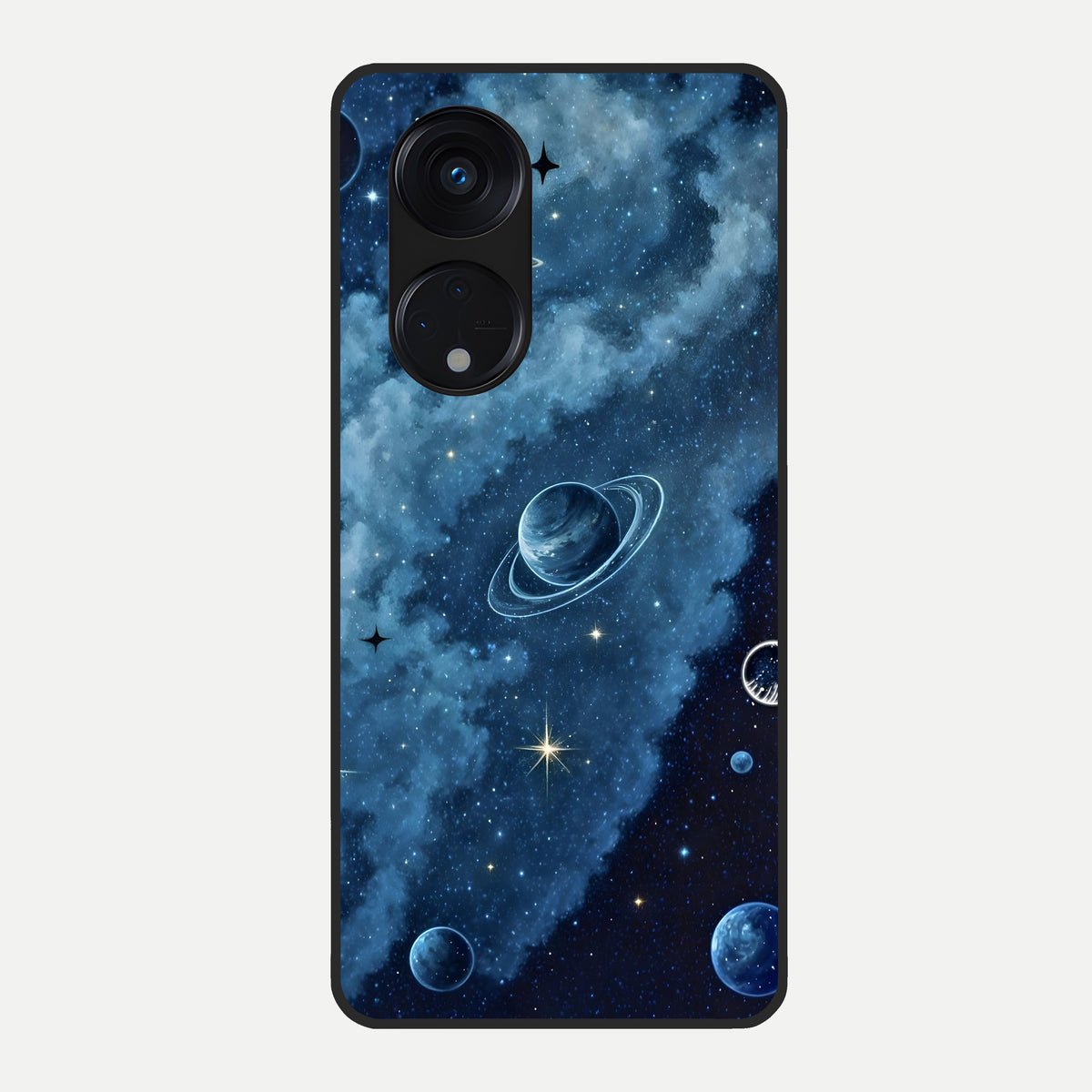 Galaxy Dream Space Glass Case For Oppo Reno 8T 5G back cover – full design glossy printed glass finish