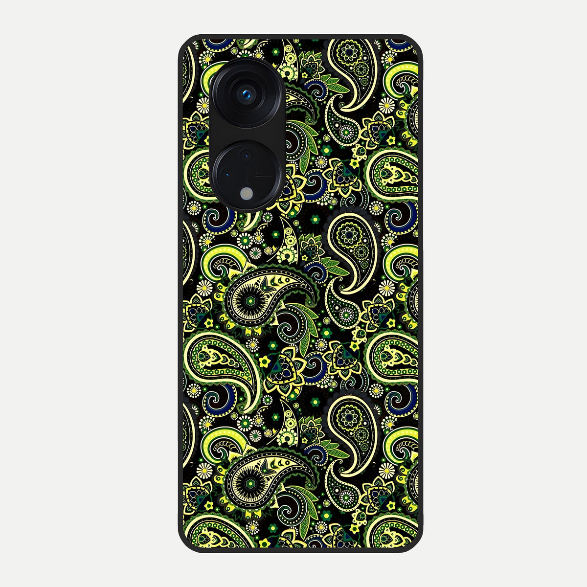  Green Lemon Glass Case For Oppo Reno 8T 5G back cover – full design glossy printed glass finish