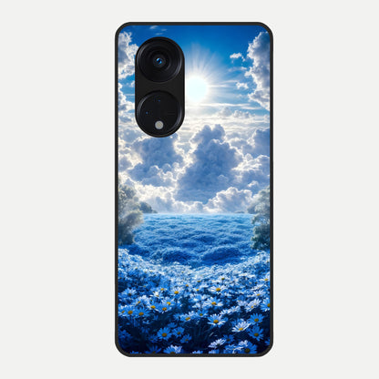  Heavenly Daisy Horizon Glass Case For Oppo Reno 8T 5G back cover – full design glossy printed glass finish