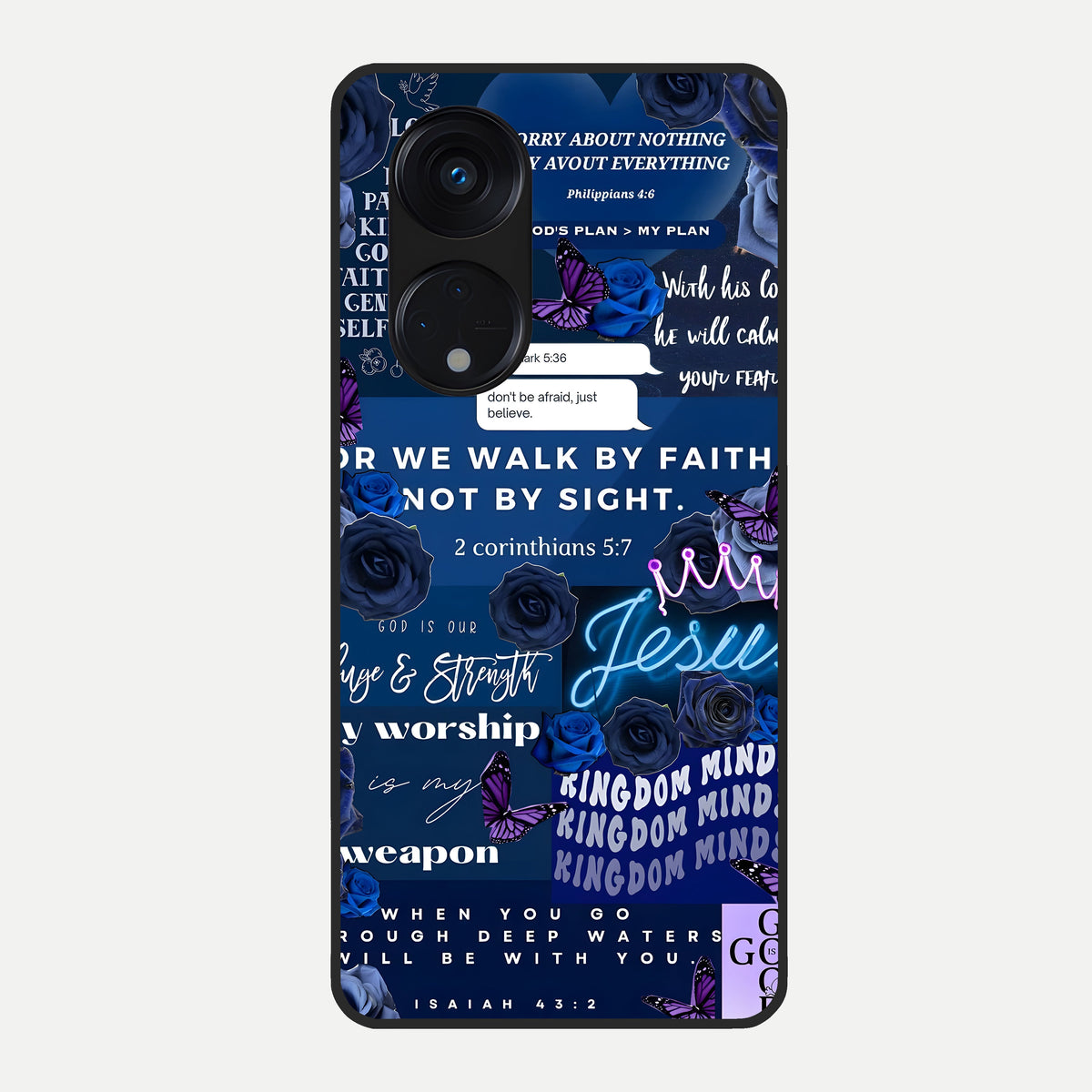  Kingdom Faith Glow Glass Case For Oppo Reno 8T 5G back cover – full design glossy printed glass finish