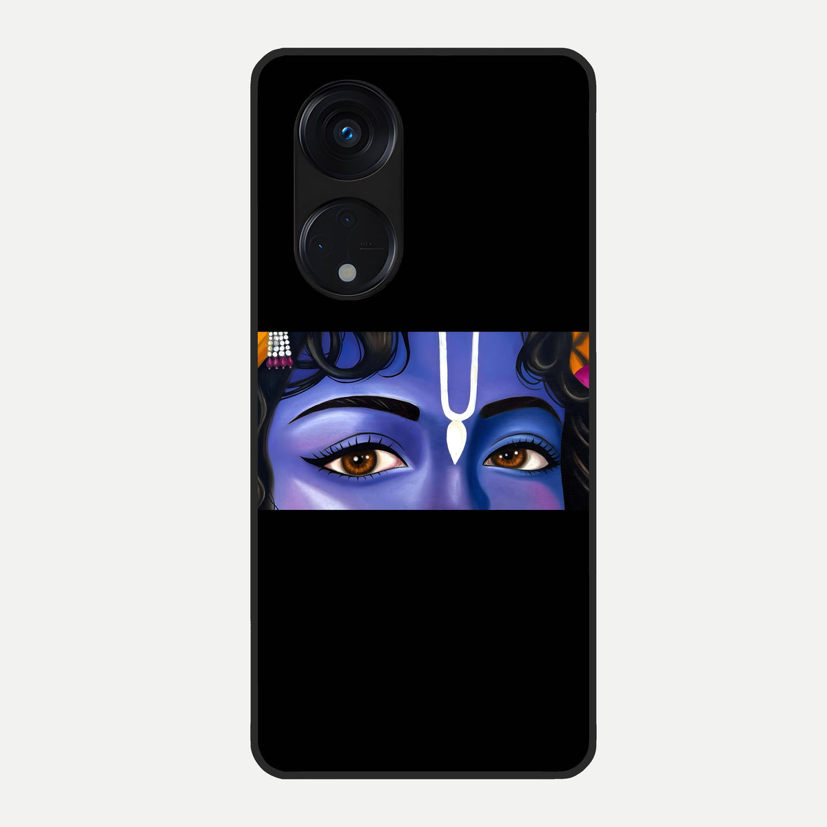  Krishna Eye Glass Case For Oppo Reno 8T 5G back cover – full design glossy printed glass finish