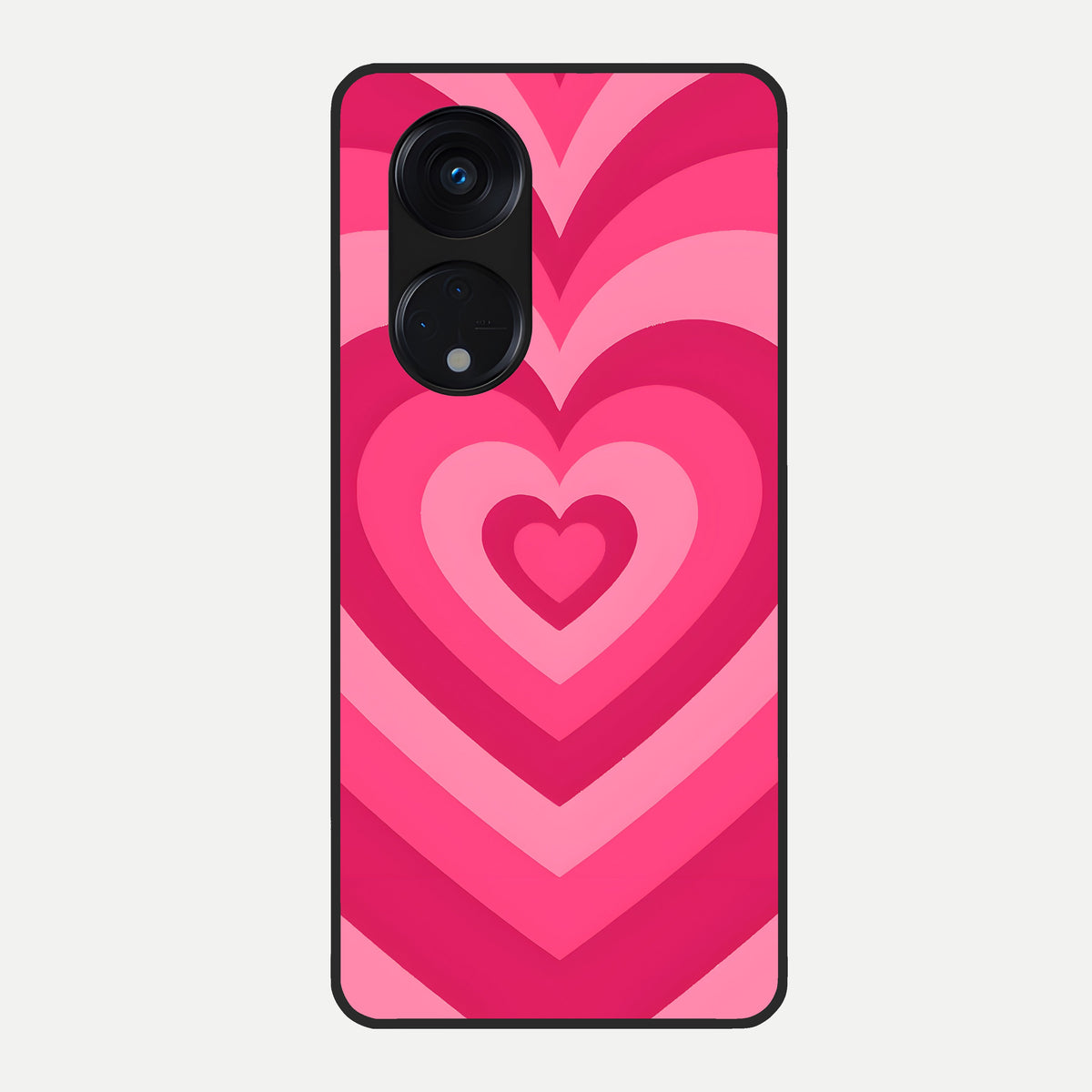  Layered Love Hearts Glass Case For Oppo Reno 8T 5G back cover – full design glossy printed glass finish