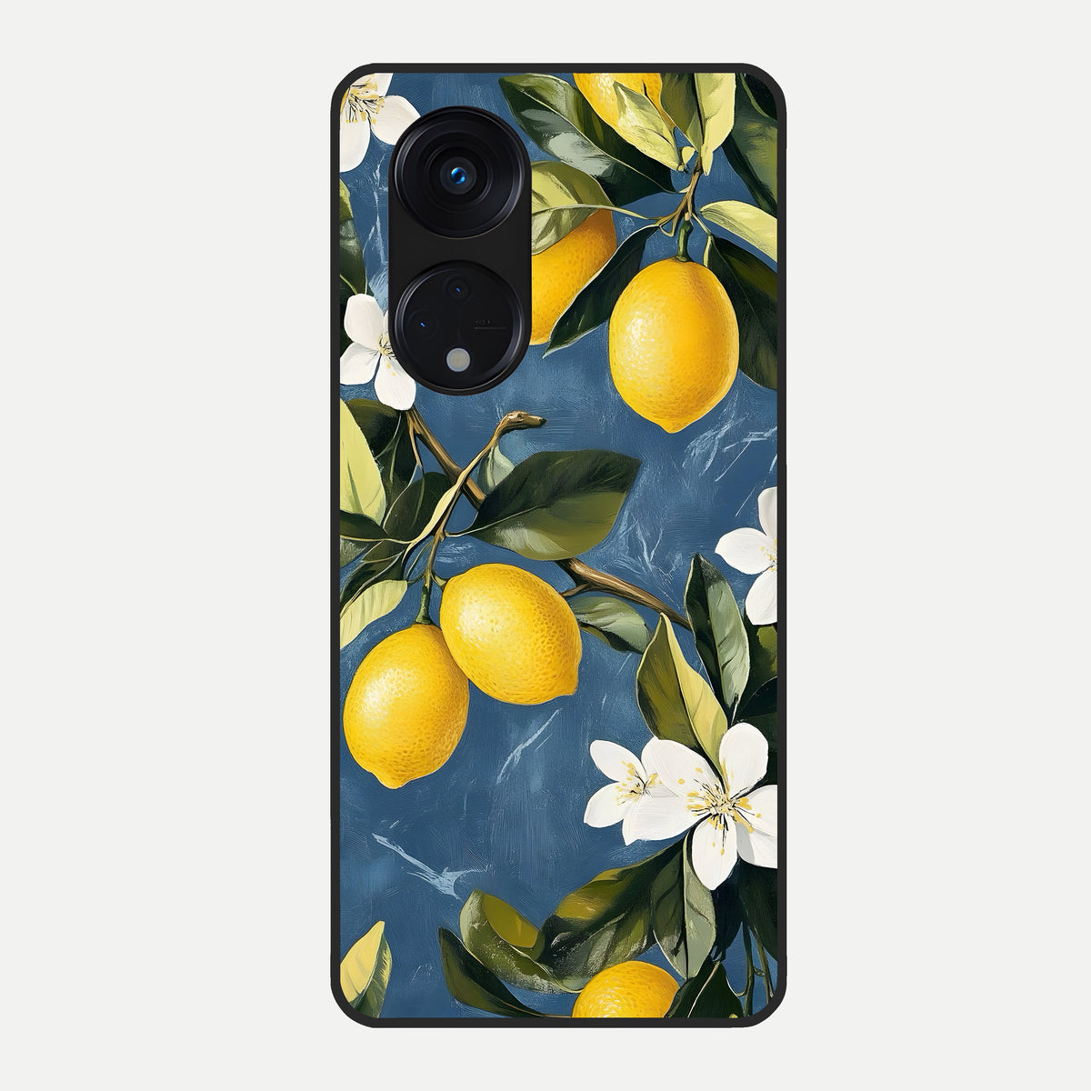  Lemon Dream Garden Glass Case For Oppo Reno 8T 5G back cover – full design glossy printed glass finish
