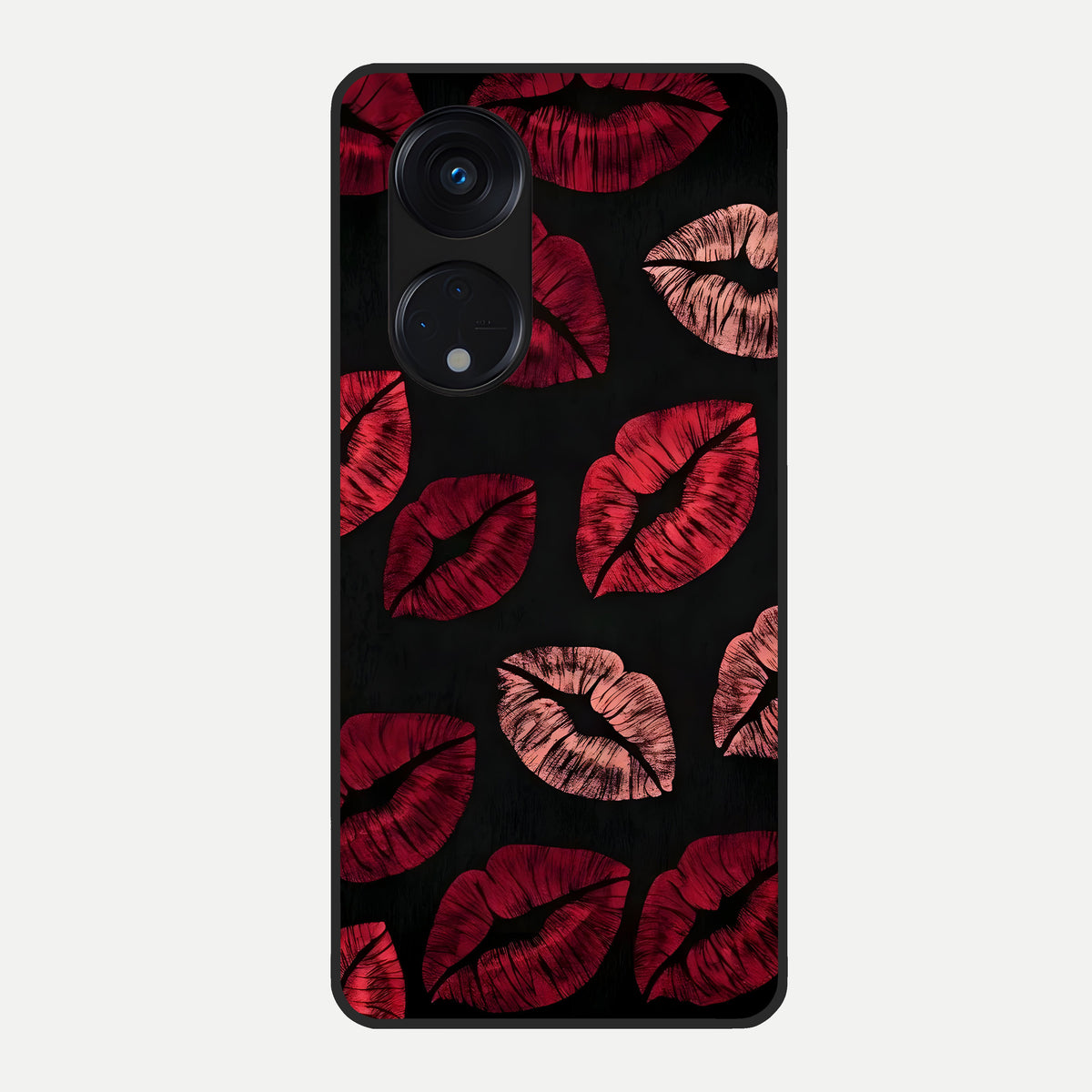  Midnight Kiss Love Glass Case For Oppo Reno 8T 5G back cover – full design glossy printed glass finish