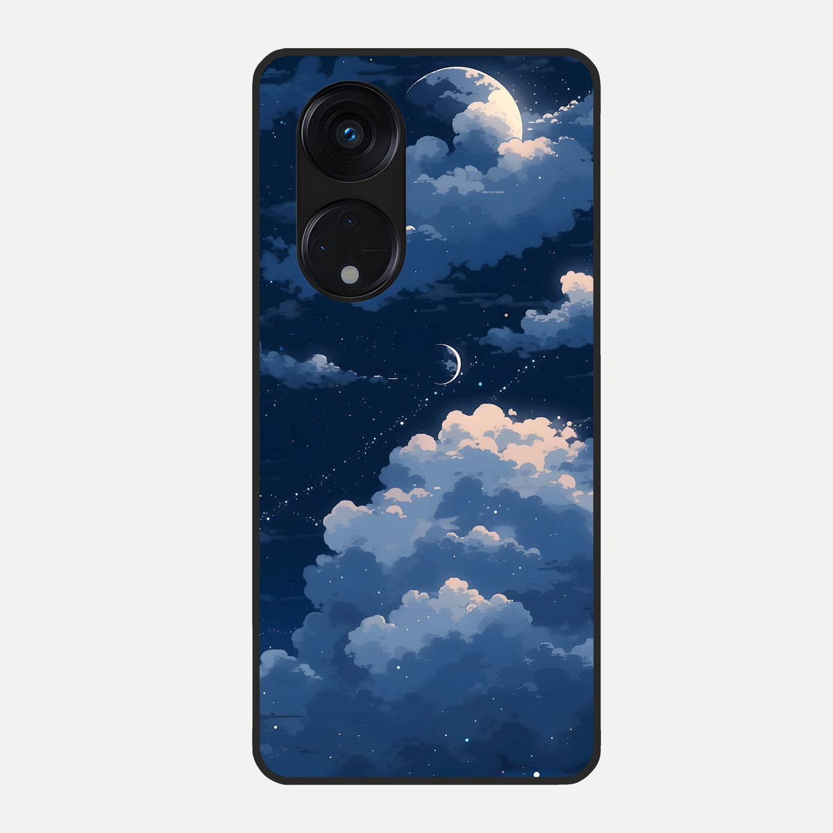  Moon Dream Haze Glass Case For Oppo Reno 8T 5G back cover – full design glossy printed glass finish
