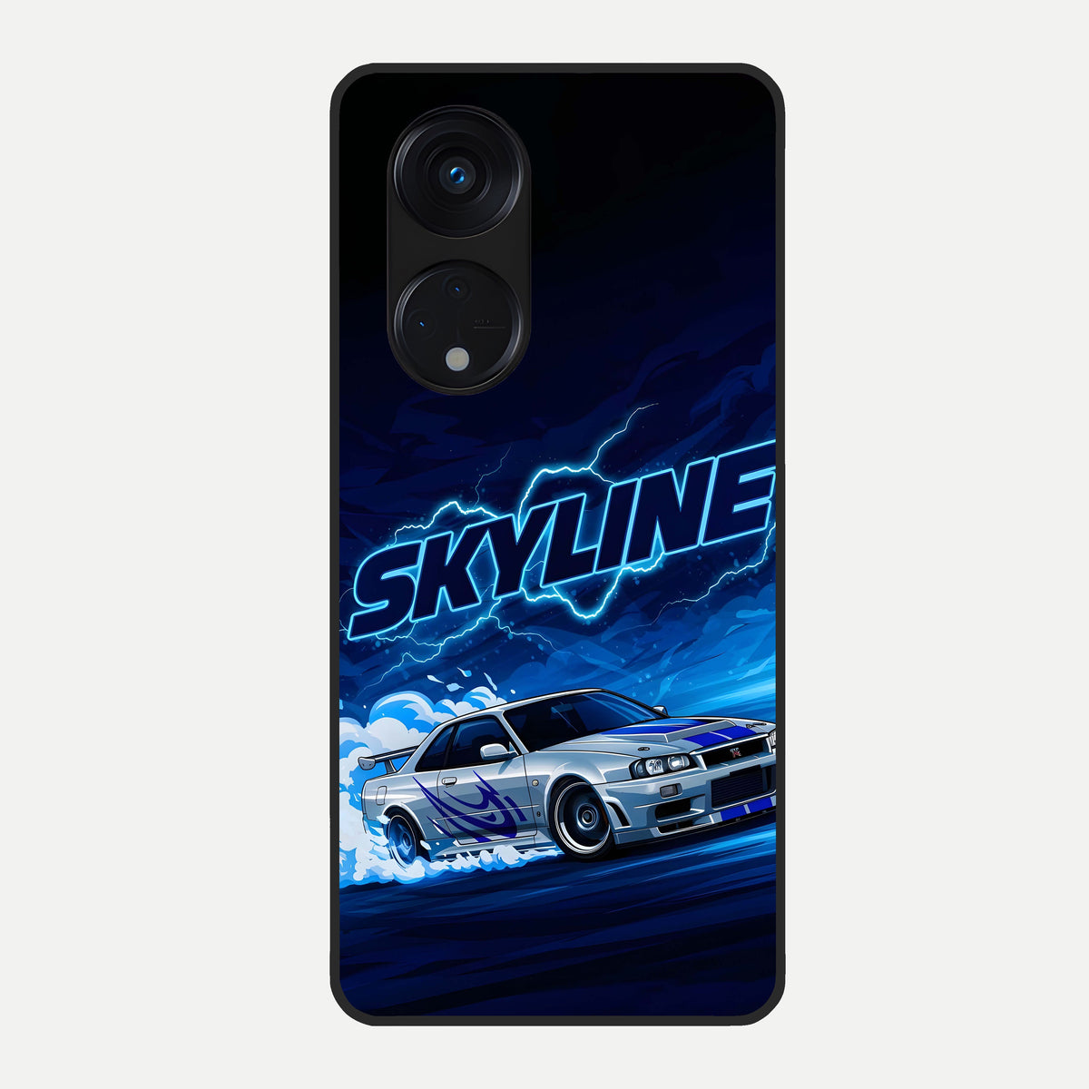  Neon Drift Beast Glass Case For Oppo Reno 8T 5G back cover – full design glossy printed glass finish