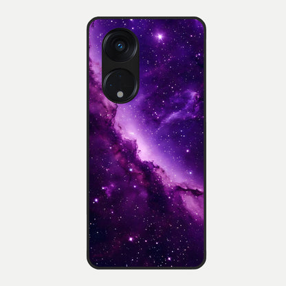  Purple Shade Sky Glass Case For Oppo Reno 8T 5G back cover – full design glossy printed glass finish