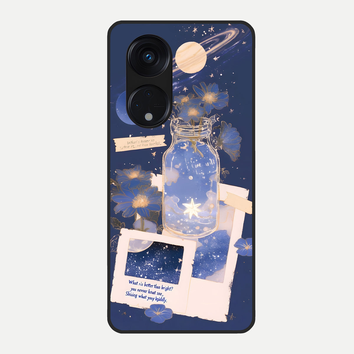  Starlit Cosmic Jar Glass Case For Oppo Reno 8T 5G back cover – full design glossy printed glass finish