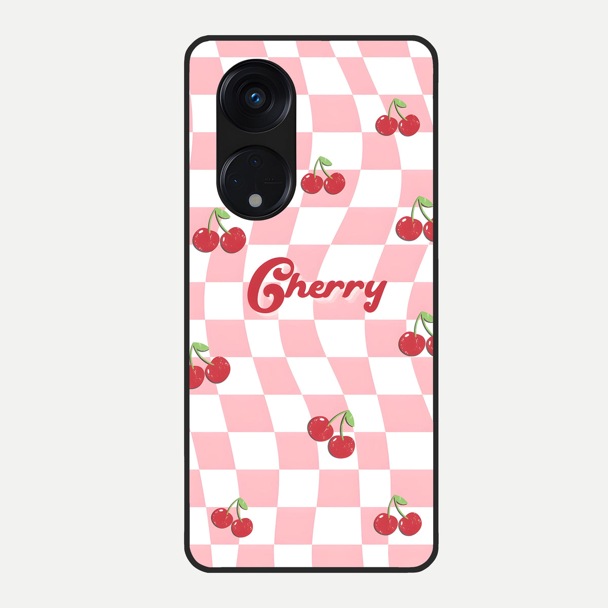  Sweet Cherry Vibes Glass Case For Oppo Reno 8T 5G back cover – full design glossy printed glass finish