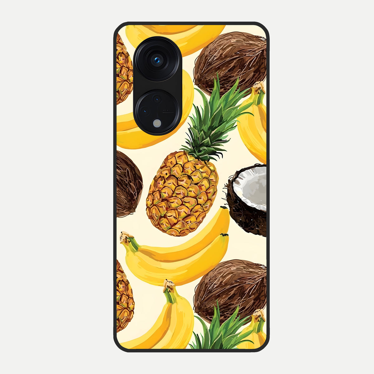  Tropical Fruit Mood Glass Case For Oppo Reno 8T 5G back cover – full design glossy printed glass finish