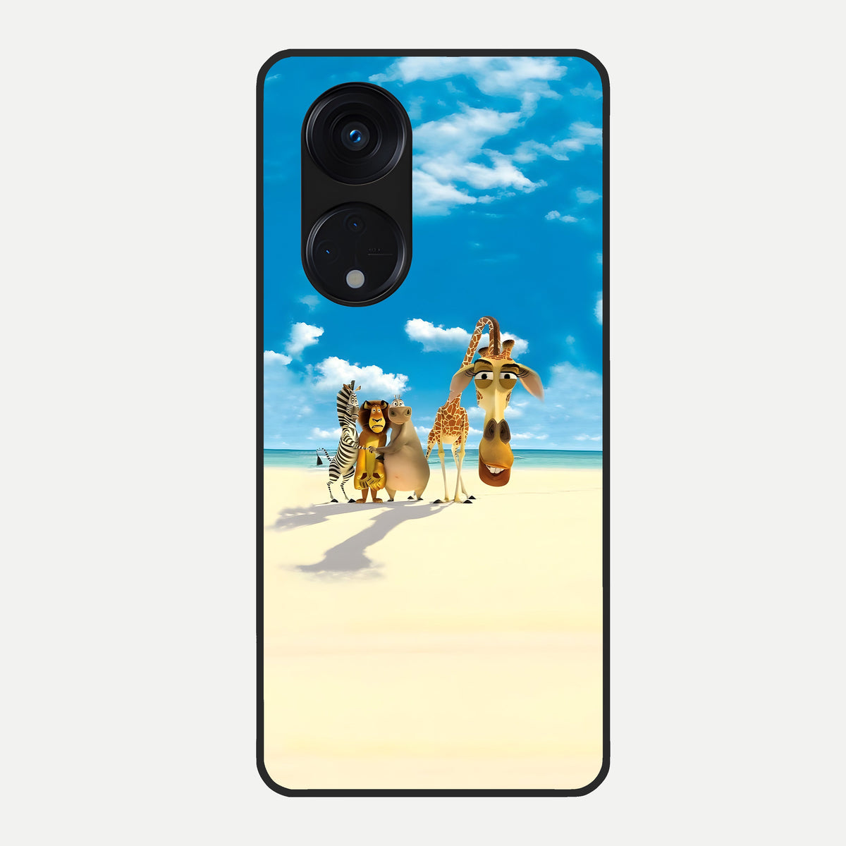  Tropical Fun Squad Glass Case For Oppo Reno 8T 5G back cover – full design glossy printed glass finish