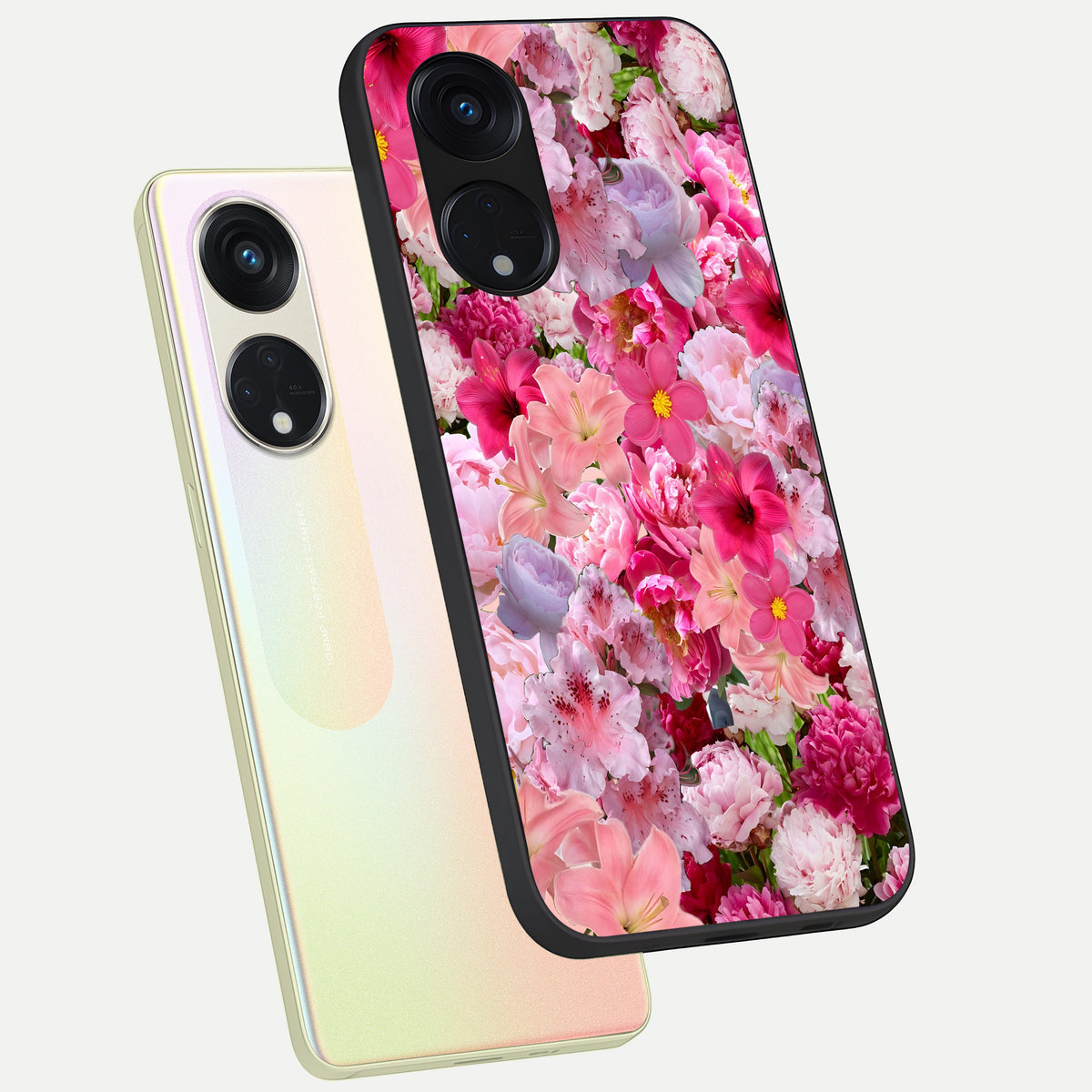  Bloom Crush Fantasy phone case For Oppo Reno 8T 5G showing premium glass back cover with detailed artwork
