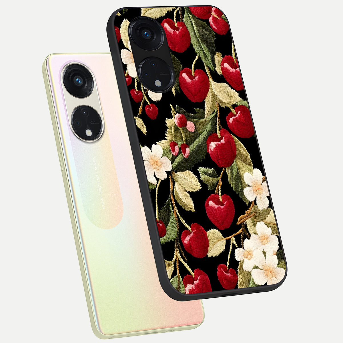  Blooming Spendor Bird phone case For Oppo Reno 8T 5G showing premium glass back cover with detailed artwork