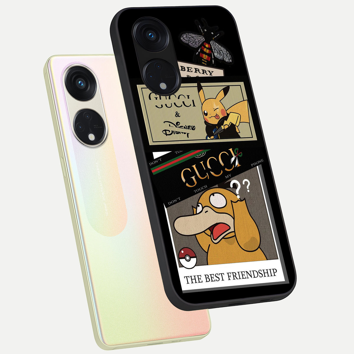  Cartoon Brand Play Mashup phone case For Oppo Reno 8T 5G showing premium glass back cover with detailed artwork