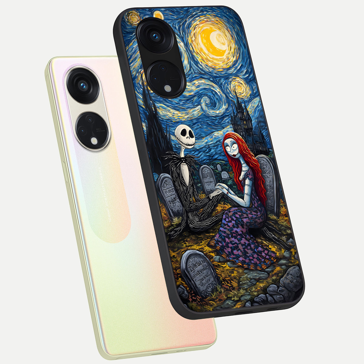  Eternal Night Love phone case For Oppo Reno 8T 5G showing premium glass back cover with detailed artwork