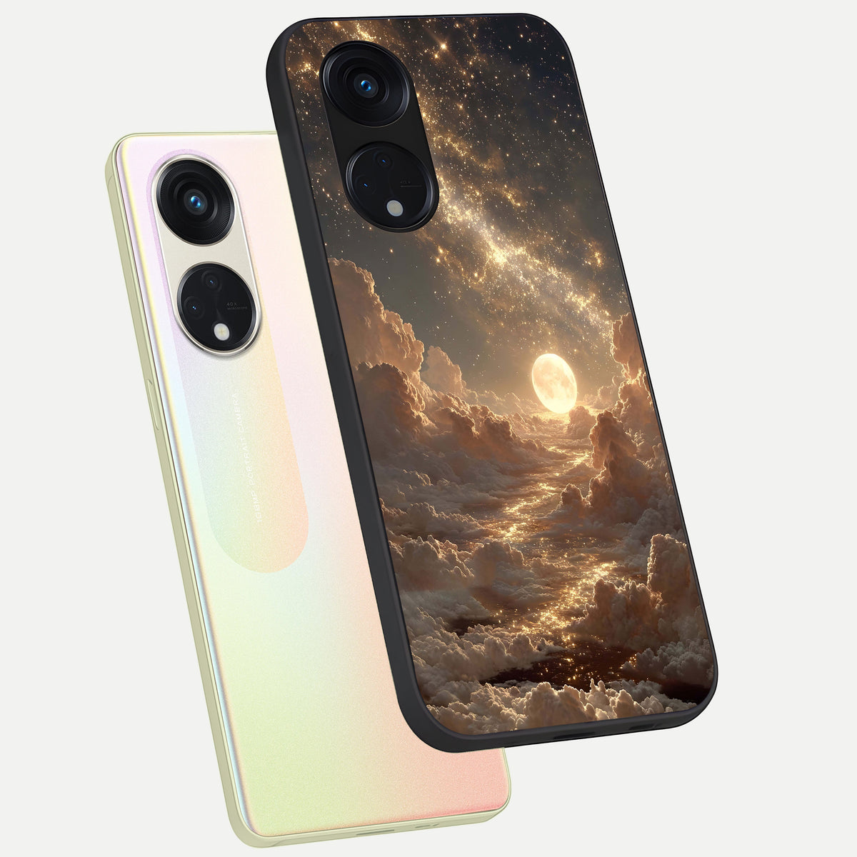  Golden Sky Dream phone case For Oppo Reno 8T 5G showing premium glass back cover with detailed artwork