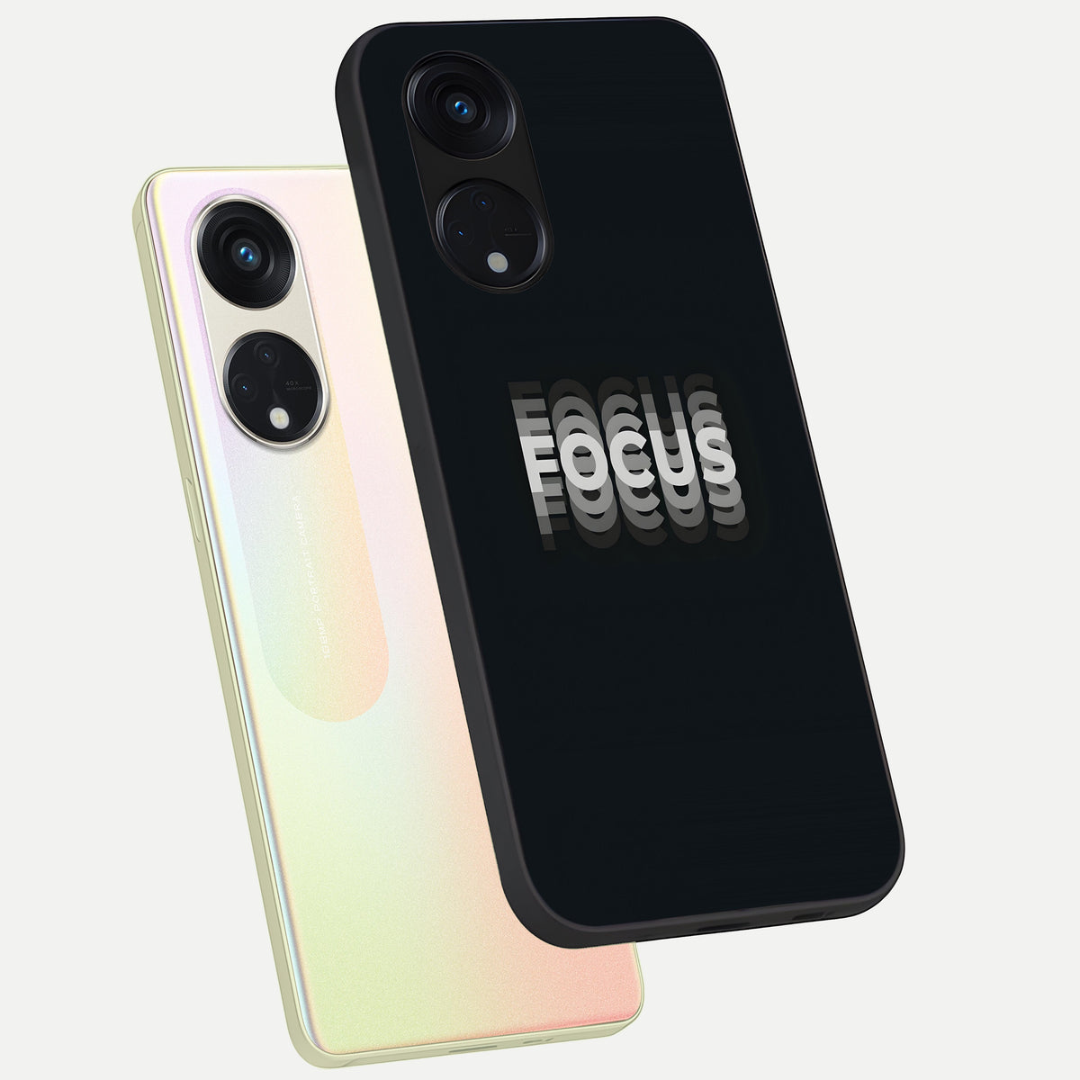  Mono Focus Vision phone case For Oppo Reno 8T 5G showing premium glass back cover with detailed artwork
