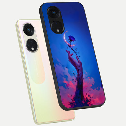  Mystic Hand phone case For Oppo Reno 8T 5G showing premium glass back cover with detailed artwork
