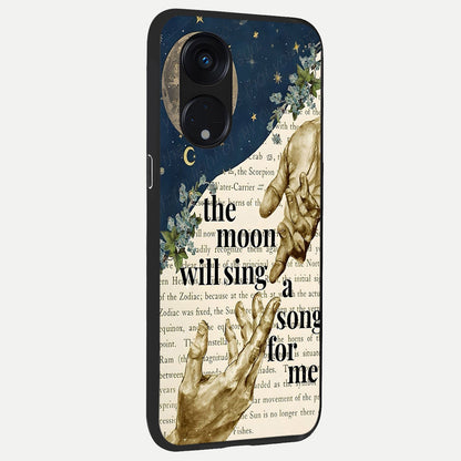 Aesthetic Divine back cover For Oppo Reno 8T 5G slim fit glass case with vibrant aesthetic design