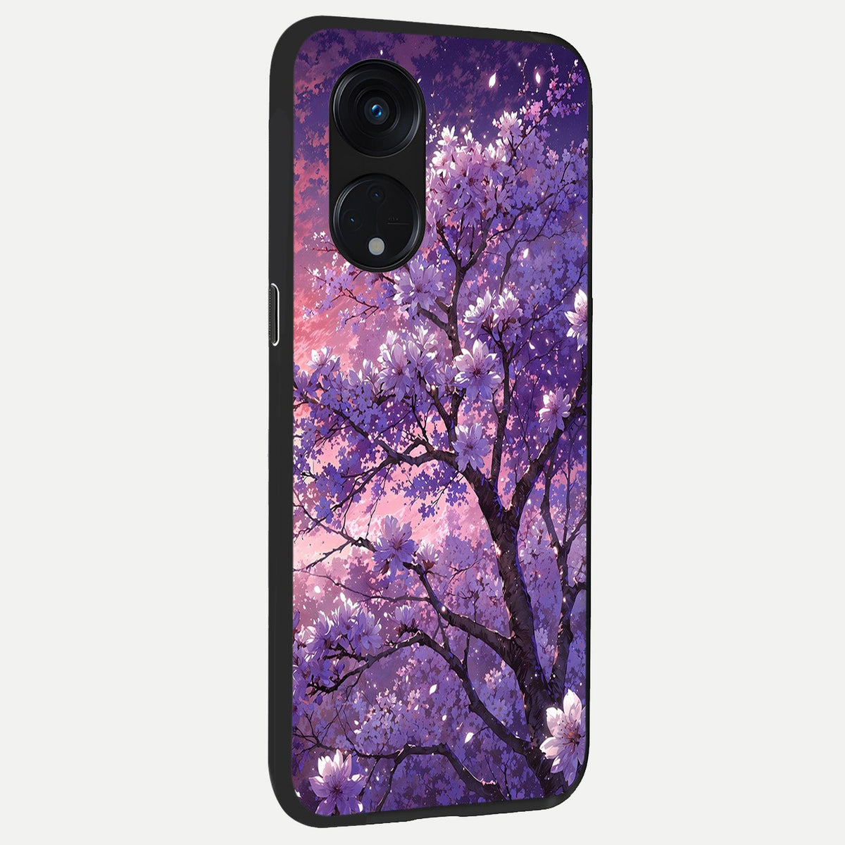  Blossom Tree back cover For Oppo Reno 8T 5G slim fit glass case with vibrant aesthetic design