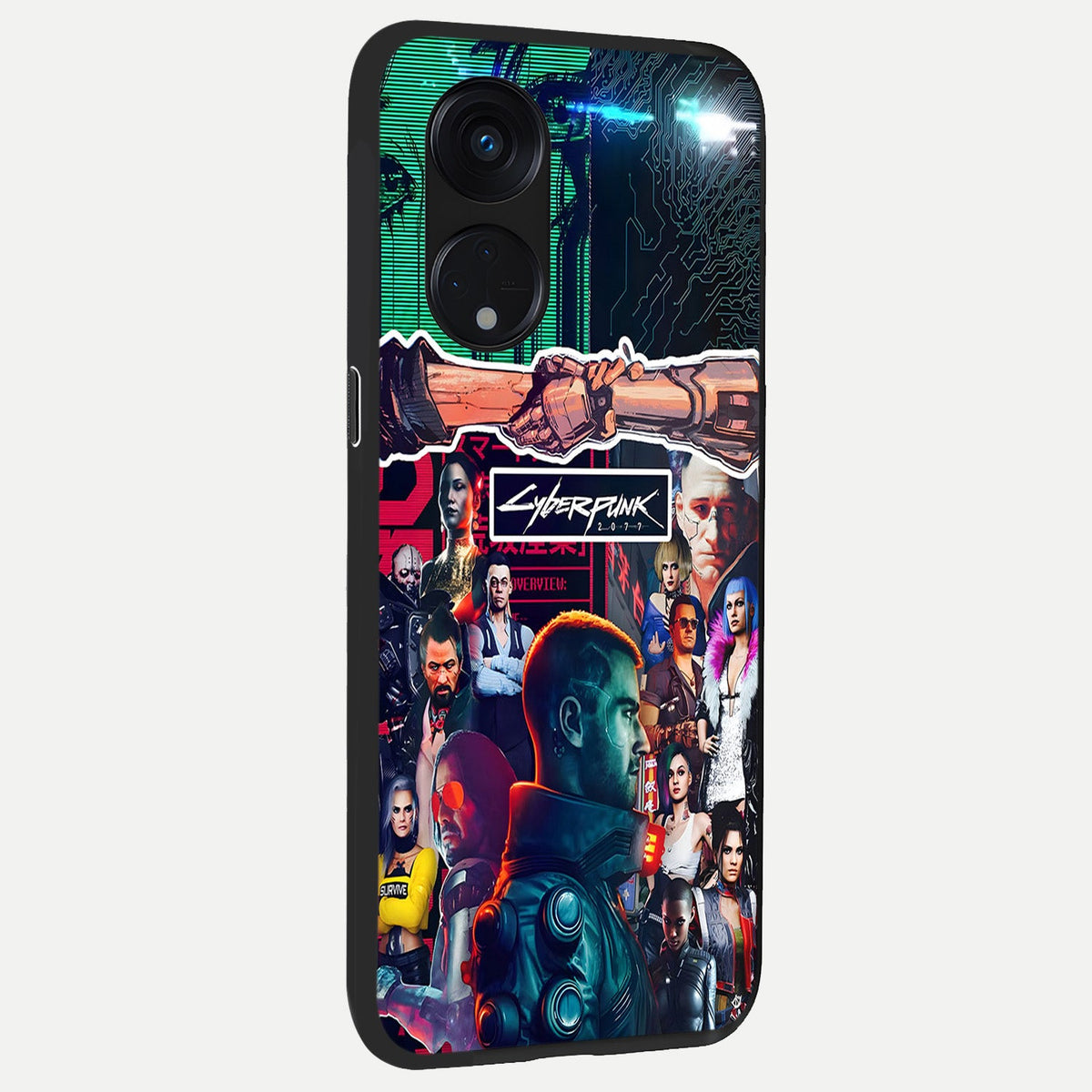  CYBERPUNK Legacy back cover For Oppo Reno 8T 5G slim fit glass case with vibrant aesthetic design