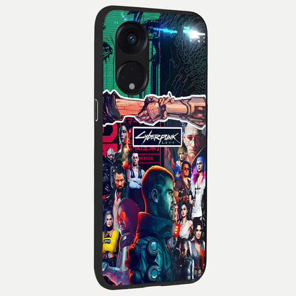  CYBERPUNK Legacy back cover For Oppo Reno 8T 5G slim fit glass case with vibrant aesthetic design