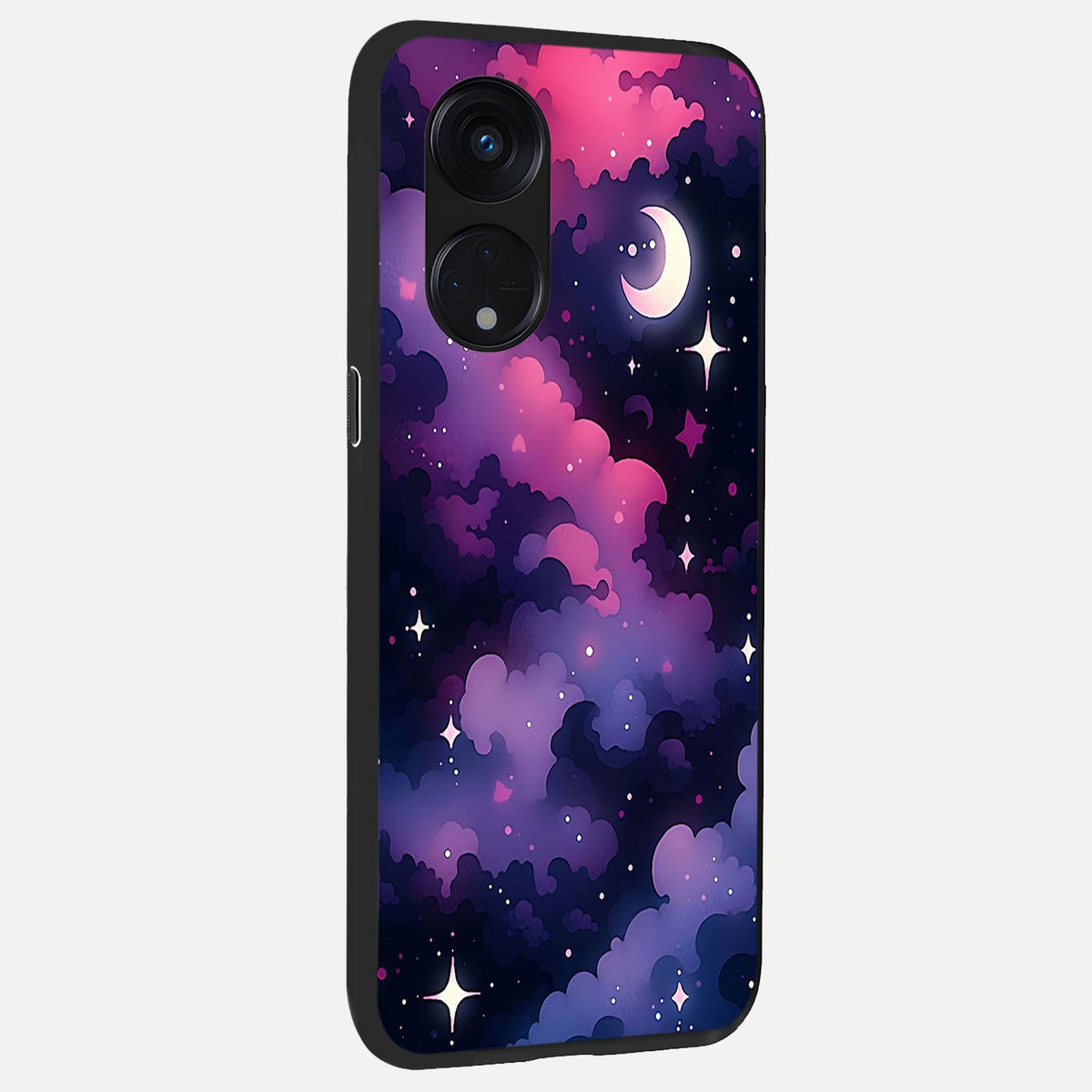  Celestial Moon Magic back cover For Oppo Reno 8T 5G slim fit glass case with vibrant aesthetic design