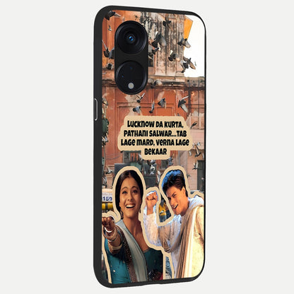  Desi Retro Vibes back cover For Oppo Reno 8T 5G slim fit glass case with vibrant aesthetic design