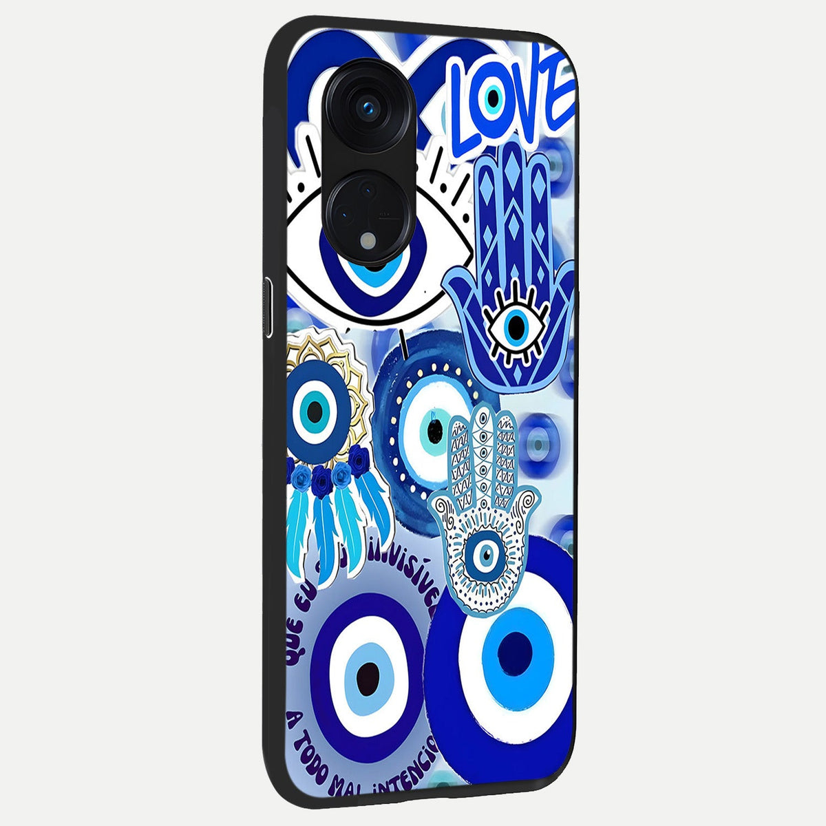  Evil Eyes Dream back cover For Oppo Reno 8T 5G slim fit glass case with vibrant aesthetic design