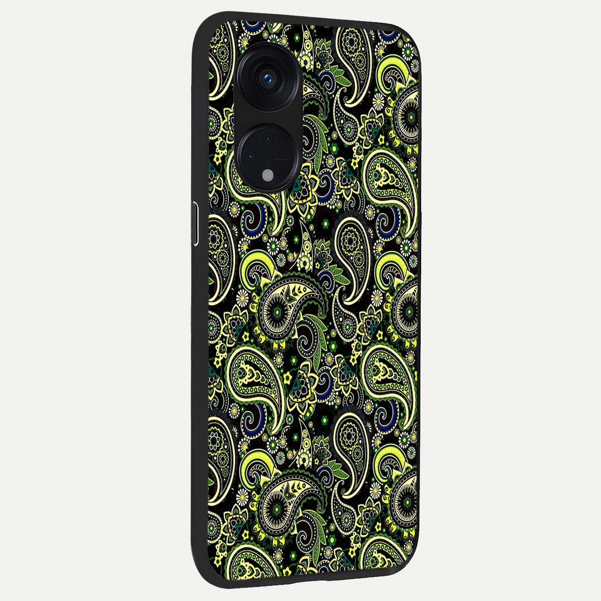  Green Lemon back cover For Oppo Reno 8T 5G slim fit glass case with vibrant aesthetic design