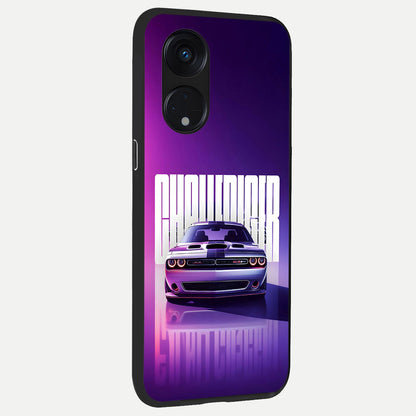  Midnight Muscle Ride back cover For Oppo Reno 8T 5G slim fit glass case with vibrant aesthetic design