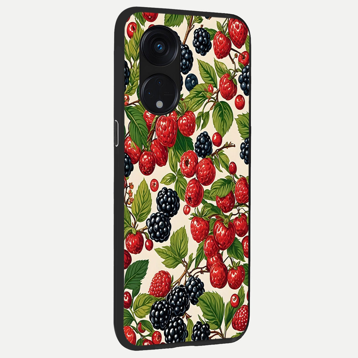  Mixed Berry Collage back cover For Oppo Reno 8T 5G slim fit glass case with vibrant aesthetic design