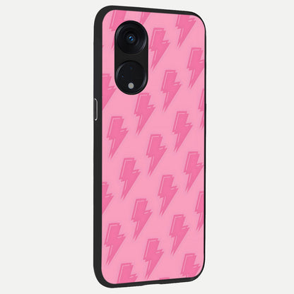  Pink Moo Magic back cover For Oppo Reno 8T 5G slim fit glass case with vibrant aesthetic design