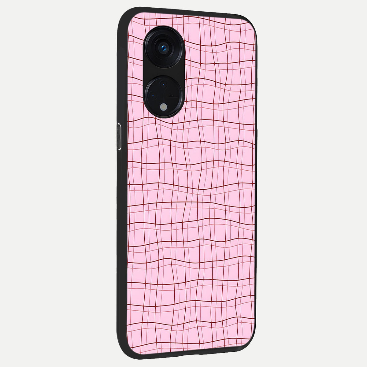  Soft Grid Bliss back cover For Oppo Reno 8T 5G slim fit glass case with vibrant aesthetic design