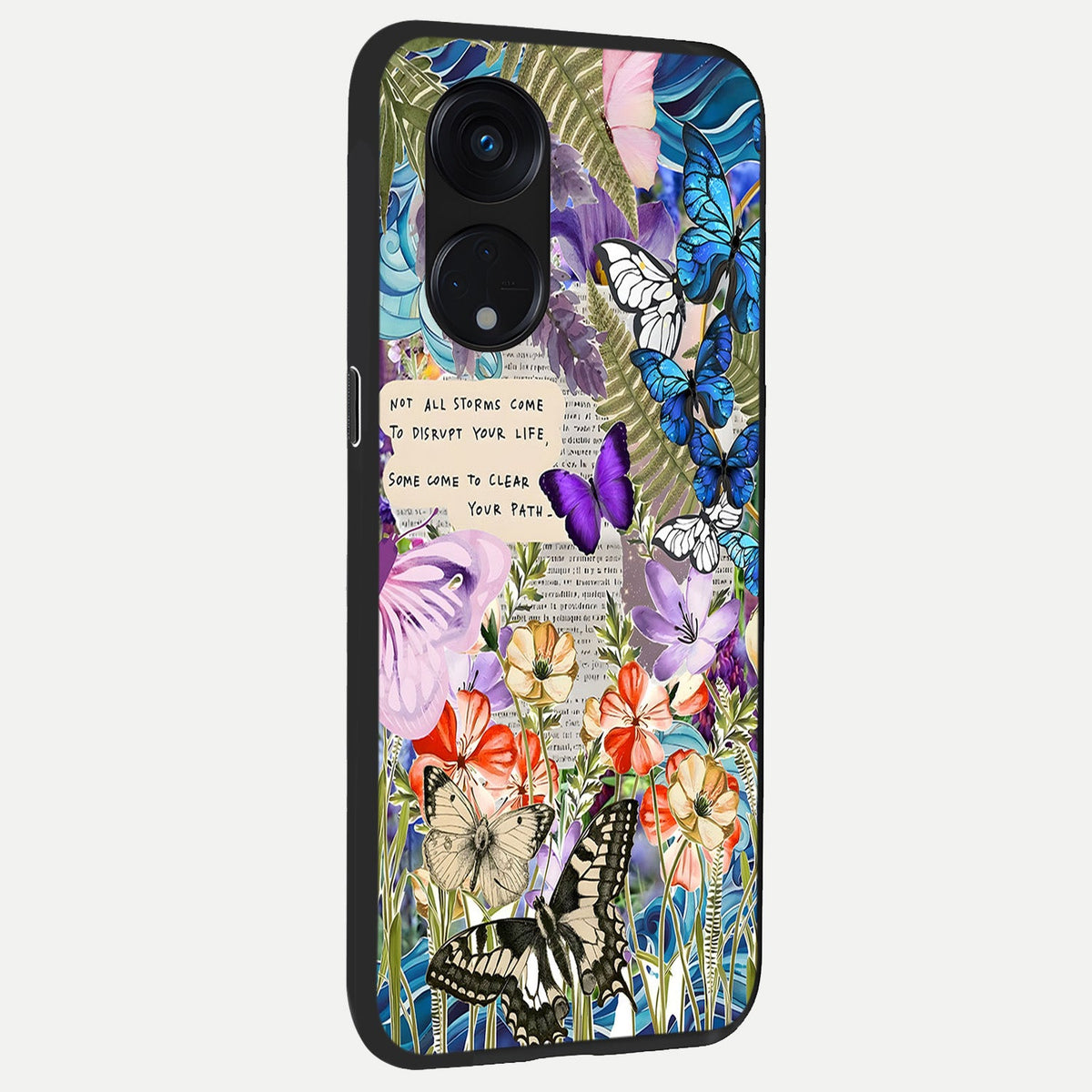  Storm Path Bloom back cover For Oppo Reno 8T 5G slim fit glass case with vibrant aesthetic design