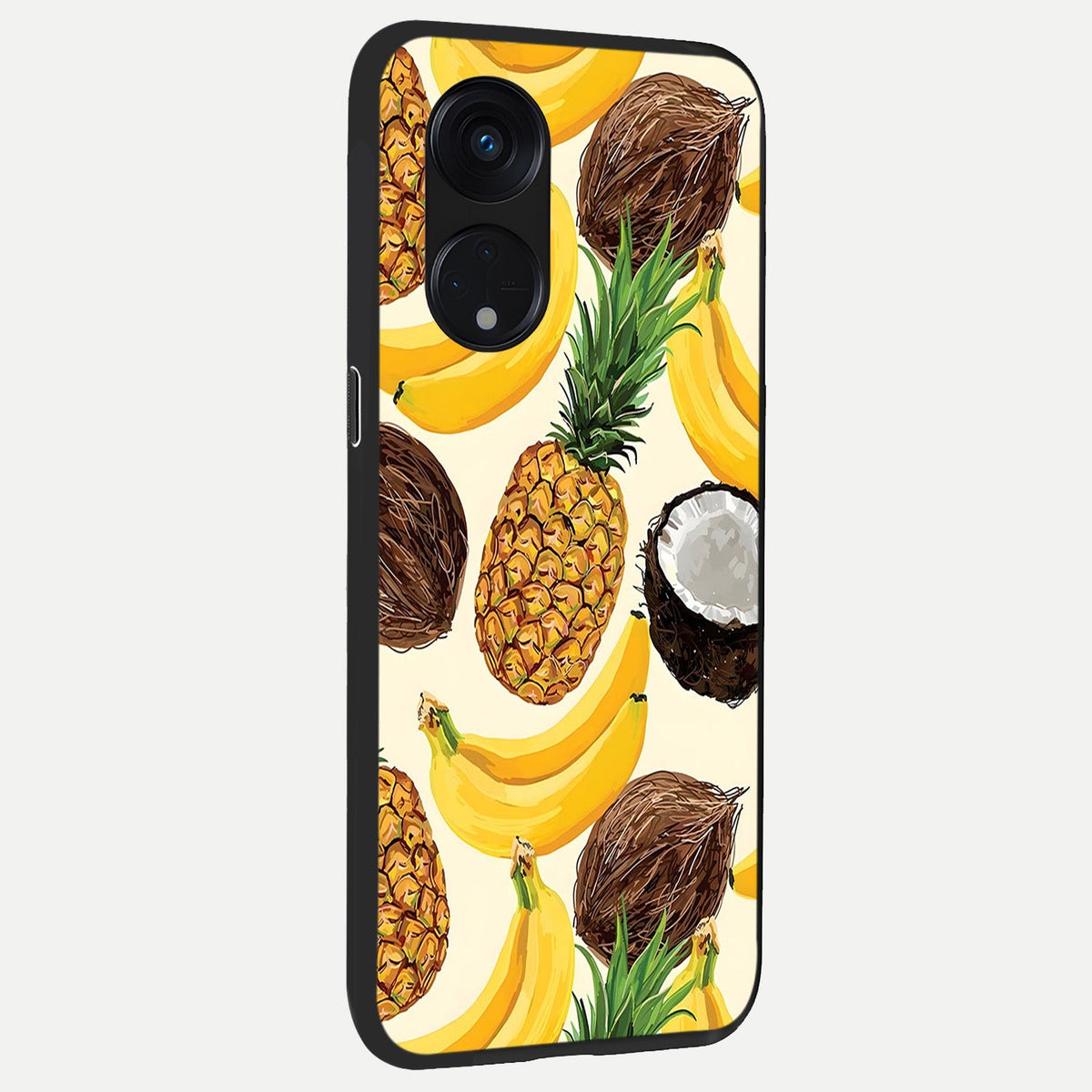  Tropical Fruit Mood back cover For Oppo Reno 8T 5G slim fit glass case with vibrant aesthetic design