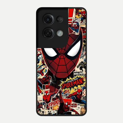  Aesthetic Wonder Spider Glass Case For Oppo Reno 8 Pro back cover – full design glossy printed glass finish