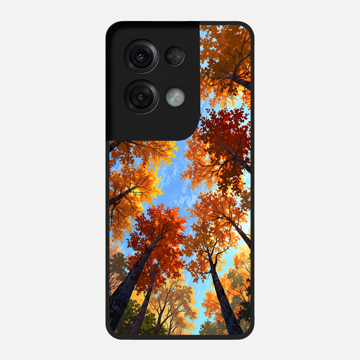  Autumn Sky Rise Glass Case For Oppo Reno 8 Pro back cover – full design glossy printed glass finish