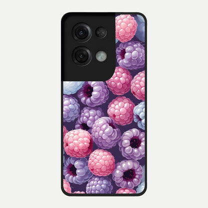  Berry Candy Pop Glass Case For Oppo Reno 8 Pro back cover – full design glossy printed glass finish