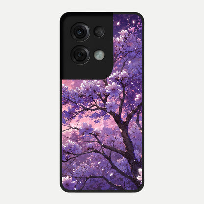  Blossom Tree Glass Case For Oppo Reno 8 Pro back cover – full design glossy printed glass finish