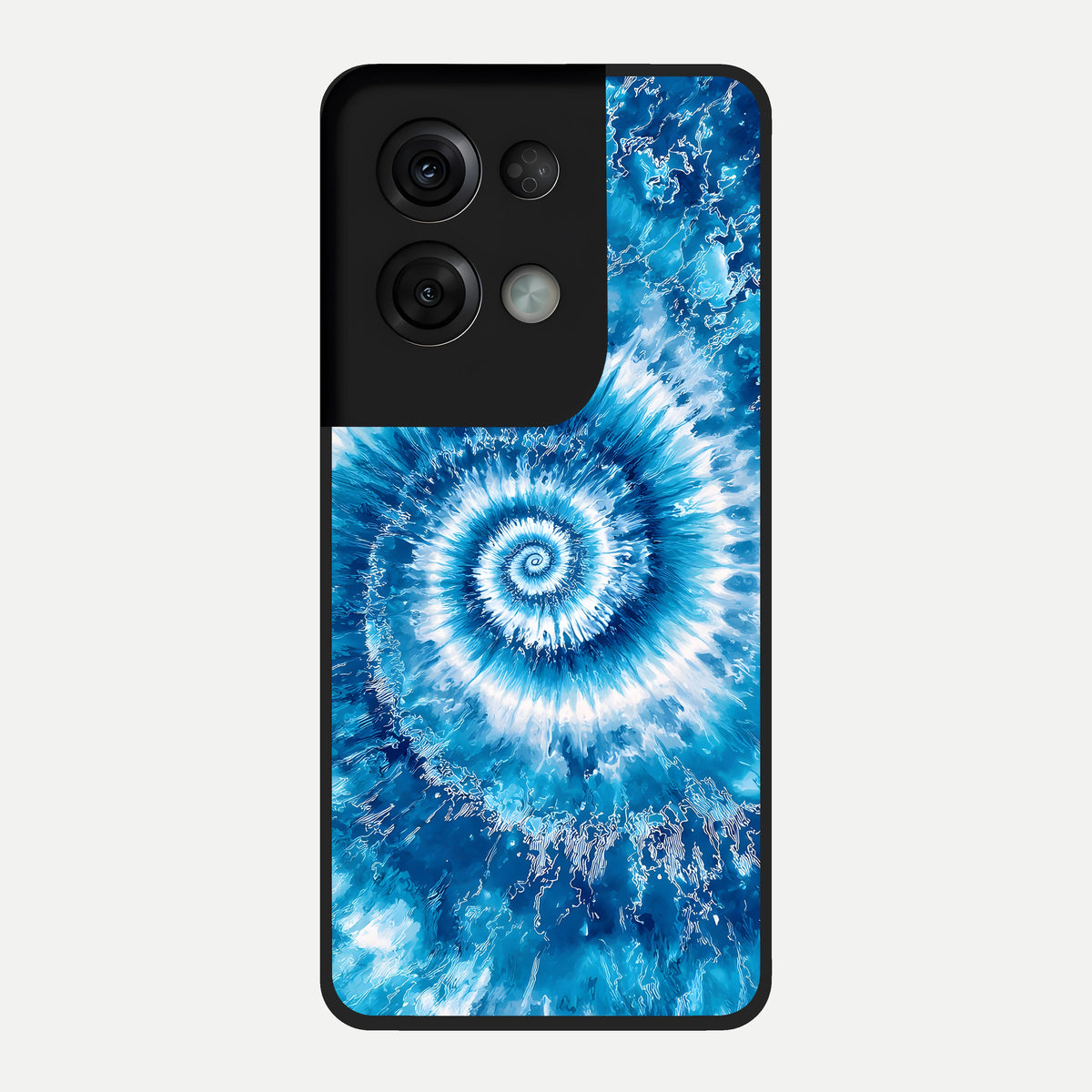 Blue Galaxy Wave Glass Case For Oppo Reno 8 Pro back cover – full design glossy printed glass finish
