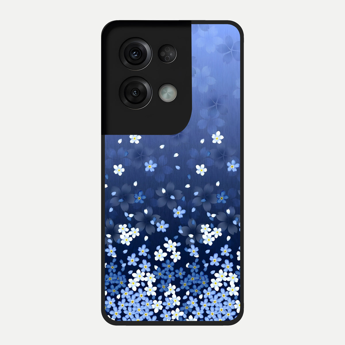  Blue Starry Glass Case For Oppo Reno 8 Pro back cover – full design glossy printed glass finish
