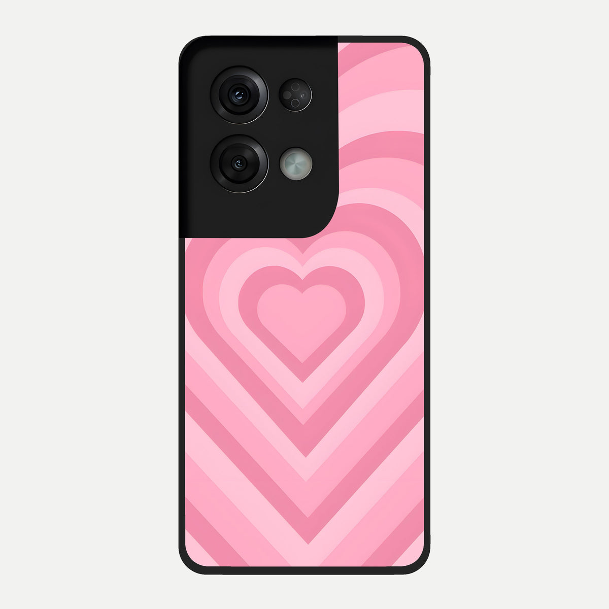  Blush Heart Waves Glass Case For Oppo Reno 8 Pro back cover – full design glossy printed glass finish