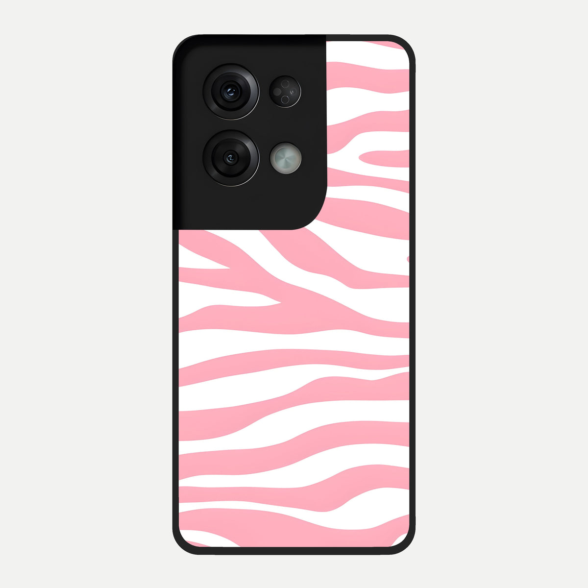  Blush Zebra Flow Glass Case For Oppo Reno 8 Pro back cover – full design glossy printed glass finish