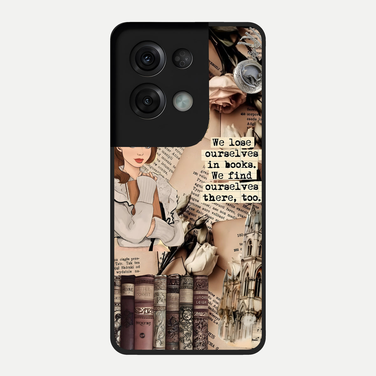  Bookish Dream World Glass Case For Oppo Reno 8 Pro back cover – full design glossy printed glass finish